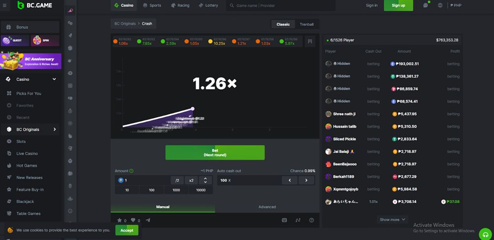 Crash BC casino